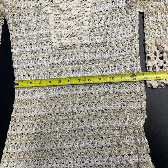 Solitaire Cream and Gold Crochet Top - Picture 6 of 9